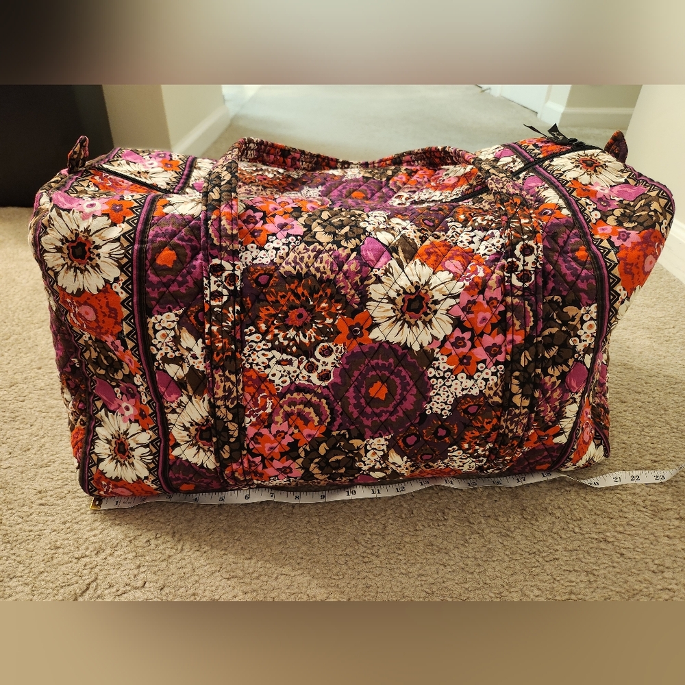 Vera Bradley Duffel Retired Print Rosewood